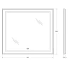 Зеркало BelBagno Kraft 90 SPC-KRAFT-900-800-LED-TCH-WARM с подсветкой Сатин с сенсорным выключателем и подогревом стекло