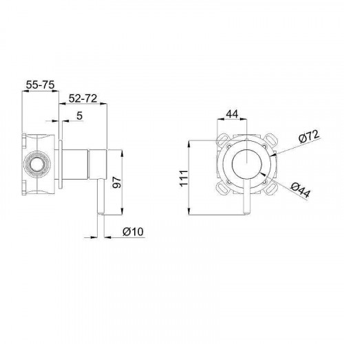 Смеситель для душа Whitecross Y gunmetal Y1241GM цвет Оружейная сталь