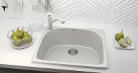 Кухонная мойка Ulgran Classic U-408-343 Антрацит искусственный камень (литьевой мрамор) встраиваемый