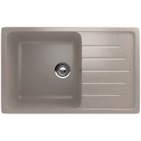 Кухонная мойка Ulgran Classic U-400-302 Песочная искусственный камень (литьевой мрамор) встраиваемый