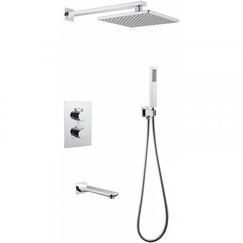 Душевая система Abber Insel AF8050 с термостатом Хром латунь встраиваемый