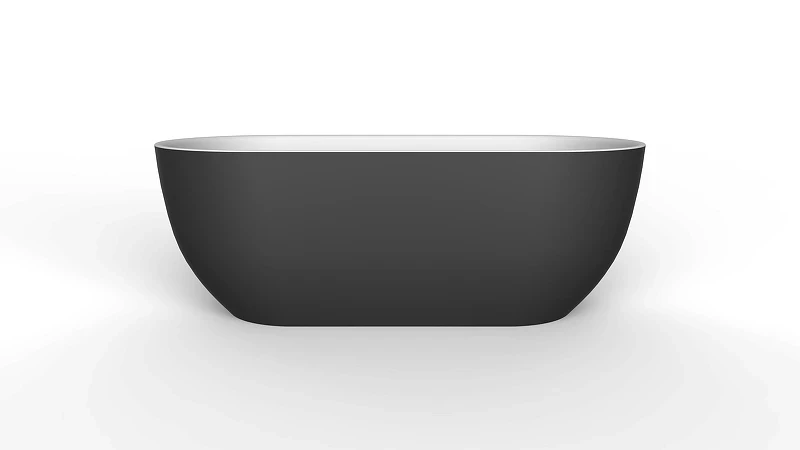 Акриловая ванна BelBagno 150x80 BB70-1500-800-W/NM Черная Белая без гидромассажа