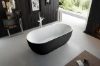 Акриловая ванна BelBagno 150x80 BB70-1500-800-W/NM Черная Белая без гидромассажа