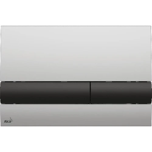 Кнопка смыва для инсталляции Alcaplast Basic M1712-8 Хром матовый Черная
