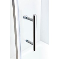 Душевой уголок Black&amp;White Stellar Wind S102 80х80 1028080 профиль Серебристый хром стекло прозрачное