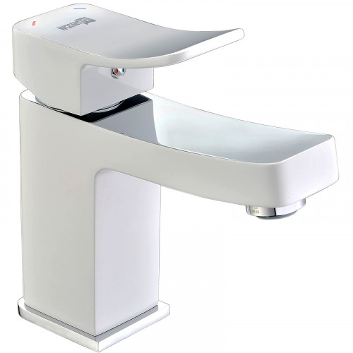 Смеситель для раковины WasserKRAFT Aller 1063W Белый Хром латунь