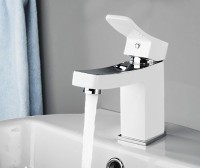 Смеситель для раковины WasserKRAFT Aller 1063W Белый Хром латунь
