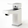 Смеситель для раковины WasserKRAFT Aller 1063W Белый Хром латунь
