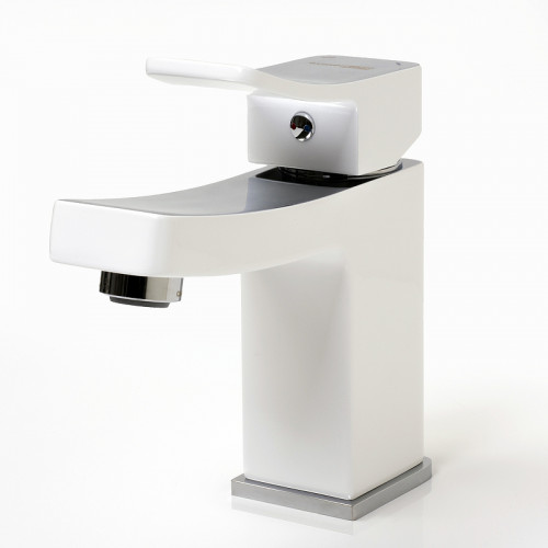 Смеситель для раковины WasserKRAFT Aller 1063W Белый Хром латунь