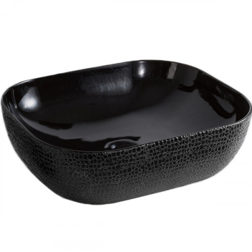 Раковина-чаша CeramaLux 50 D1302H004 Черная фаянс накладная