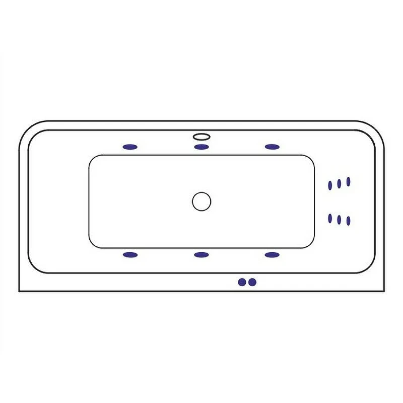 Акриловая ванна Excellent Arana 180x85 WAEX.ARA18.LINE.BR с гидромассажем