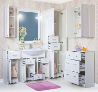 Подвесной шкаф Бриклаер Анна 32 L 4627125411526 Белый глянцевый МДФ / ЛДСП