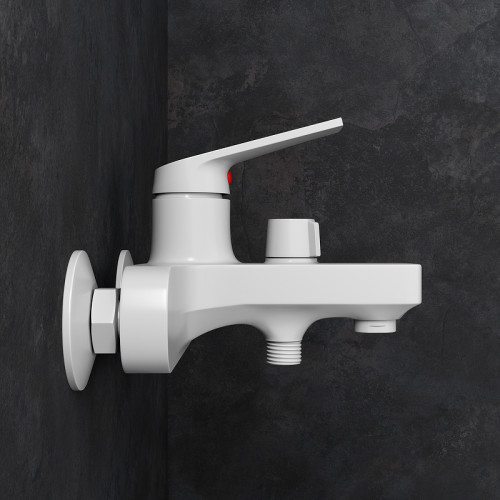 Смеситель для ванны Ростовская Мануфактура Сантехники PL7-009E цвет Белый