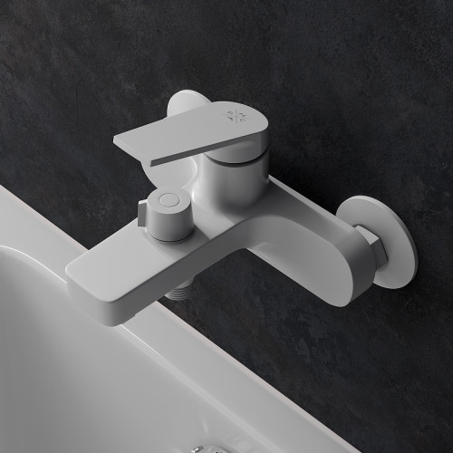 Смеситель для ванны Ростовская Мануфактура Сантехники PL7-009E цвет Белый