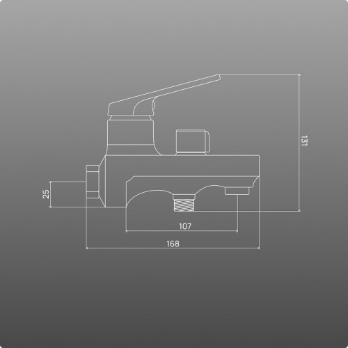 Смеситель для ванны Ростовская Мануфактура Сантехники PL7-009E цвет Белый