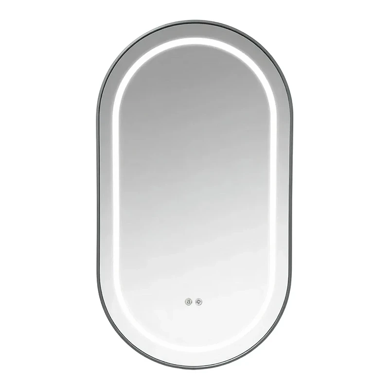 Зеркало Azario Джоли 50 АZ-LED012725 с подсветкой цвет Серый матовый с сенсорным выключателем