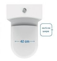 Унитаз компакт Creavit Grande GR360-11CB00E-0000 Белый без бачка и сиденья фарфор напольный