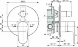 Смеситель для душа Ideal Standard Cerafine Model O A7193XG Silk Black латунь встраиваемый