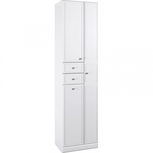 Шкаф пенал Aqwella Барселона 50 Ba.05.05 Белый МДФ / ЛДСП