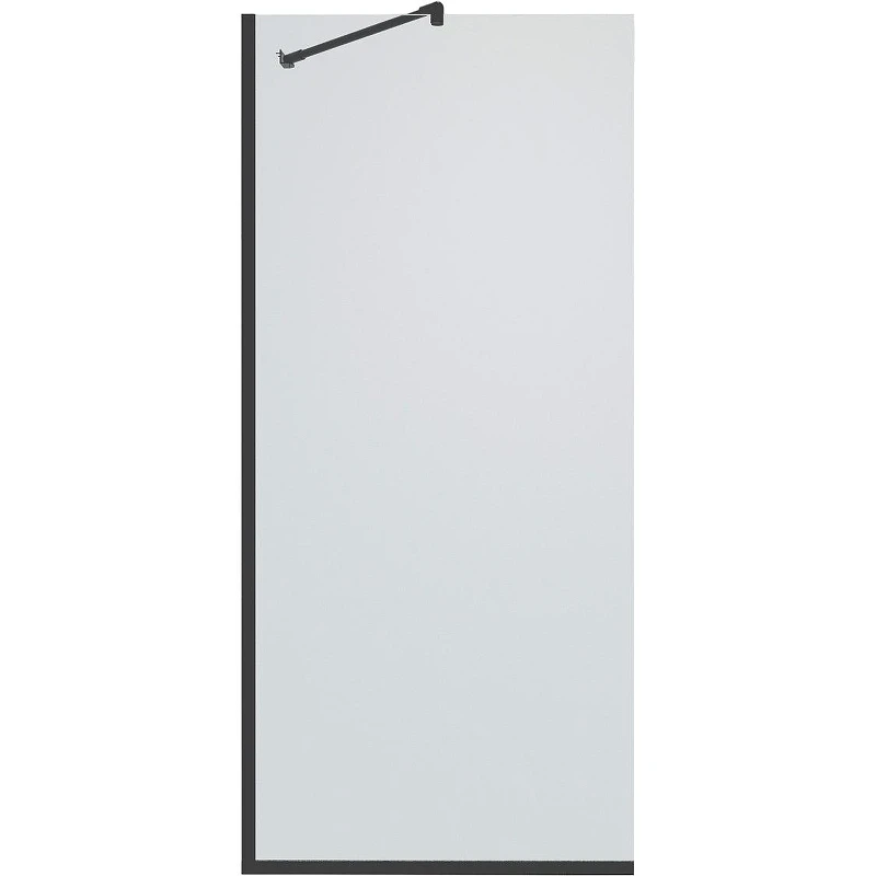 Душевая перегородка Timo TP-890/03C-8 890x1950 T07 в узком профиле Черный стекло прозрачное