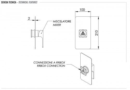 Смеситель для душа Remer Absolute AU30KBBG цвет Золото брашированное