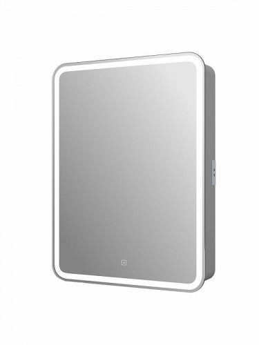 Зеркальный шкаф Art&Max Platino 55 L AM-Pla-550-800-1D-L-DS-F с подсветкой цвет Белый