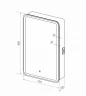Зеркальный шкаф Art&Max Platino 55 L AM-Pla-550-800-1D-L-DS-F с подсветкой цвет Белый
