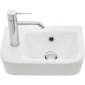 Раковина AQUAme 38 L AQM5006L Белая глянцевая фаянс накладная