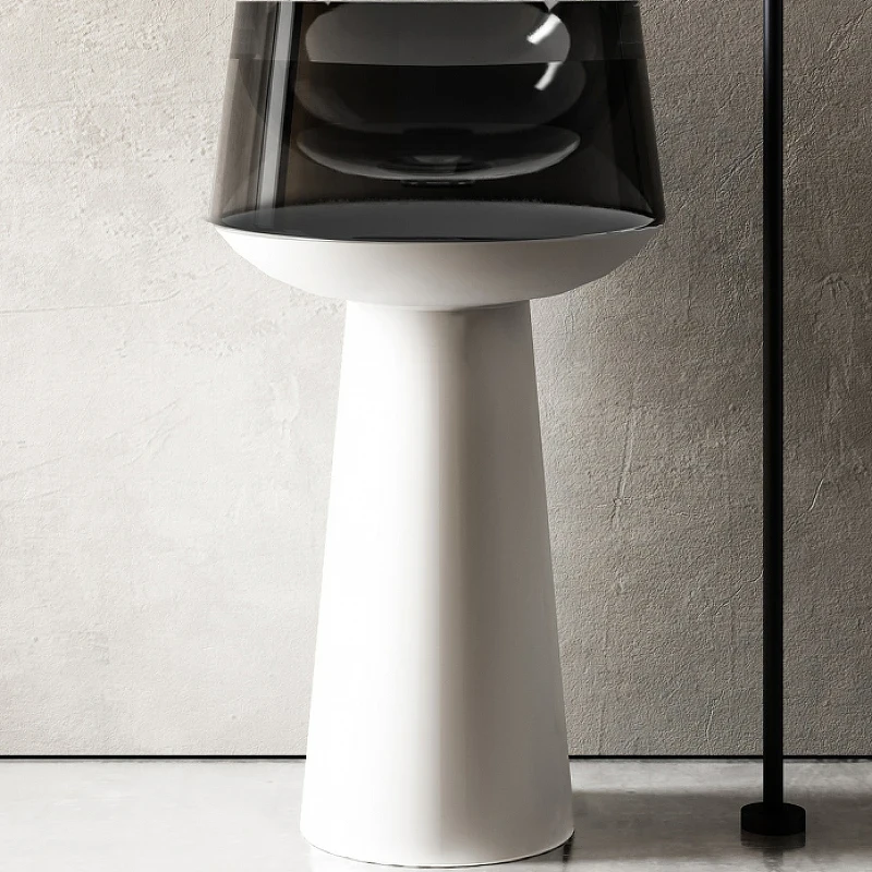 Раковина Abber Kristall 50 AT2706White-Onyx Белая Черная искусственный камень (литьевой мрамор), полиэфирная смола напольный