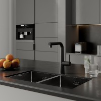Смеситель для кухни Iddis Pure PURBLPFi05 Черный матовый латунь