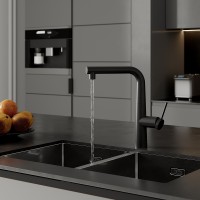 Смеситель для кухни Iddis Pure PURBLPFi05 Черный матовый латунь