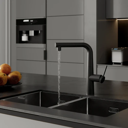 Смеситель для кухни Iddis Pure PURBLPFi05 Черный матовый латунь