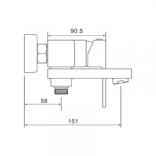 Смеситель для ванны Rose R2802H цвет Черный