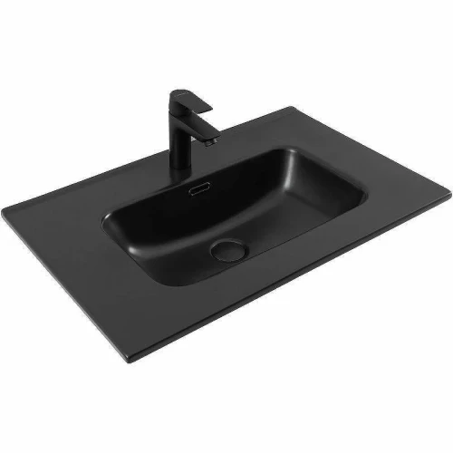 Тумба с раковиной Aquanet Джейн 70 335423+Flat 70 329254 подвесная цвет Белый матовый