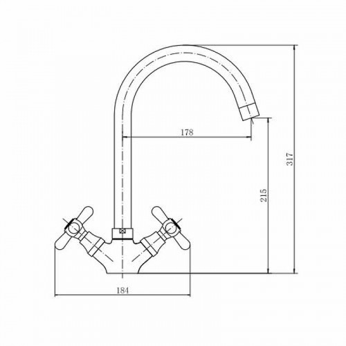 Смеситель для кухни Fashun A4025 цвет Хром