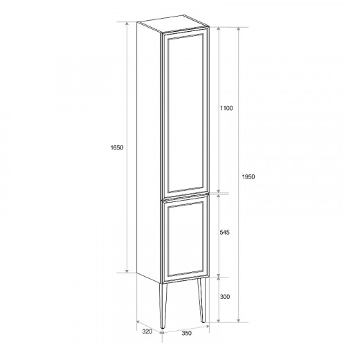 Шкаф пенал ЗОВ Севилья 35 PSF цвет Фисташковый