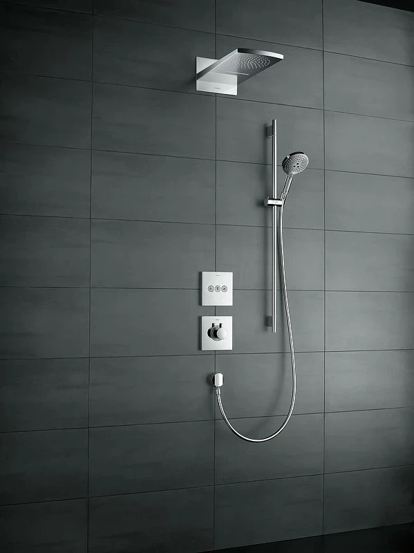 Смеситель для душа Hansgrohe ShowerSelect HighFlow 15760140 с термостатом Шлифованная бронза латунь встраиваемый
