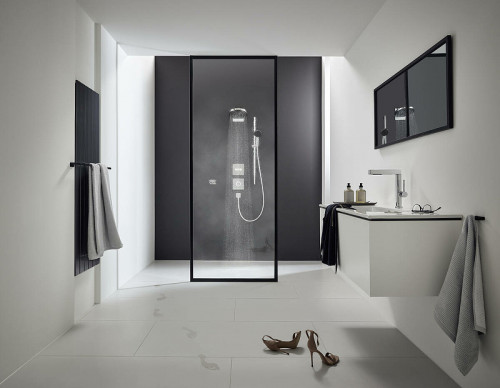 Смеситель для душа Hansgrohe ShowerSelect HighFlow 15760140 с термостатом Шлифованная бронза латунь встраиваемый