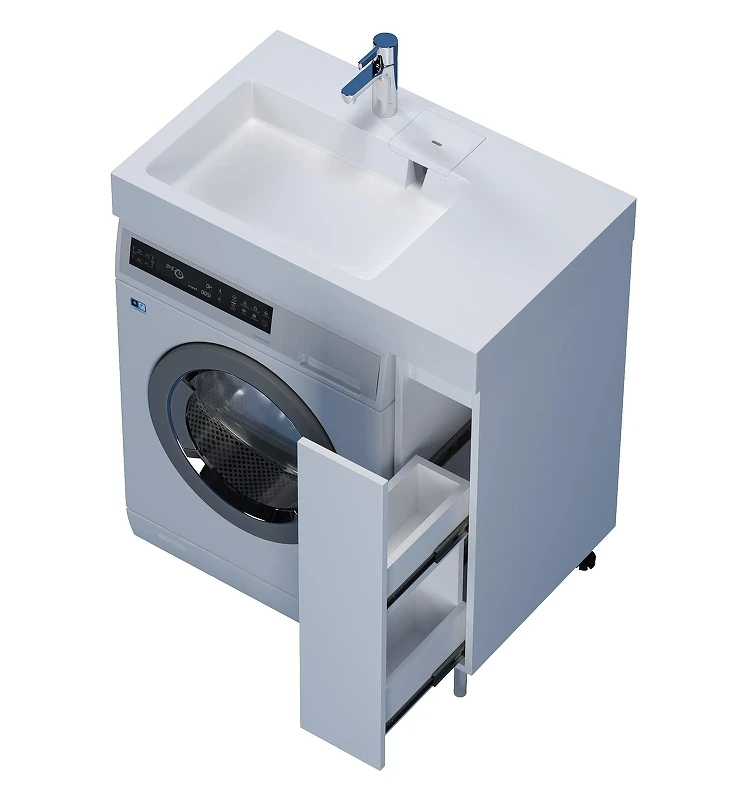 Раковина Stella Polar Солярис 80 L SP-00001892 на стиральную машину цвет Белый