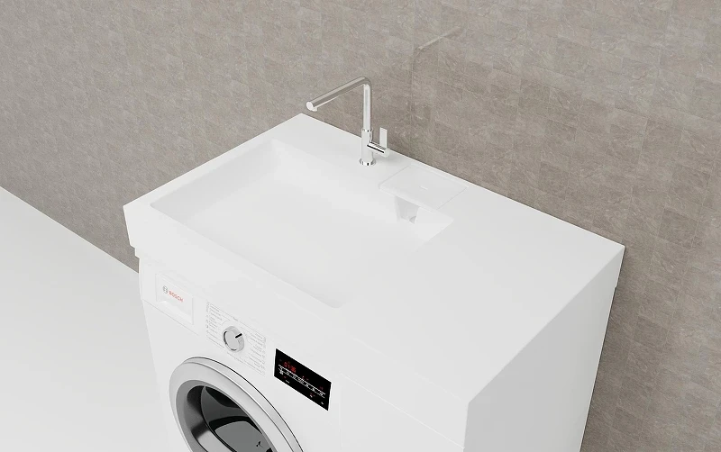 Раковина Stella Polar Солярис 80 L SP-00001892 на стиральную машину цвет Белый