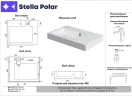 Раковина Stella Polar Солярис 80 L SP-00001892 на стиральную машину цвет Белый