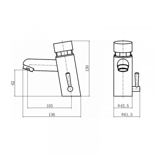 Смеситель для раковины Fashun A527 цвет Хром