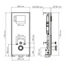 Инсталляция WasserKRAFT Abens 20TLT.010.ME.BL.RG02 для унитаза с клавишей смыва цвет Розовое золото