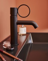 Смеситель для раковины Jacob Delafon Vivienne Signature E38682-LB2-BL Черный матовый латунь