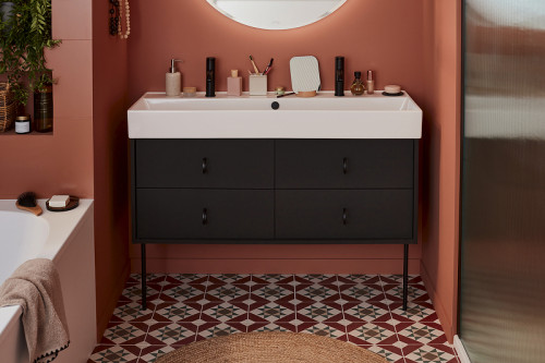 Смеситель для раковины Jacob Delafon Vivienne Signature E38682-LB2-BL Черный матовый латунь