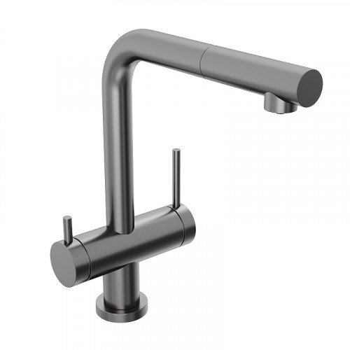 Смеситель для кухни Abelsberg Pura OTF70709GM цвет Космическая сталь