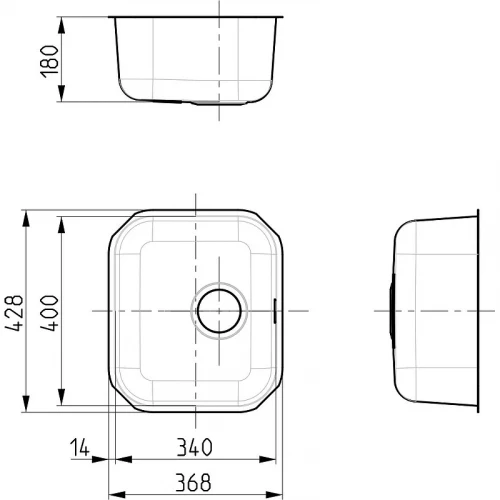 Кухонная мойка Alveus Variant 40 Monarch Copper 340x400x180 1113586 Медь нержавеющая сталь встраиваемый