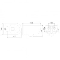Унитаз Berges Ego XL Rimless 082124 подвесной с сиденьем Микролифт фарфор подвесной