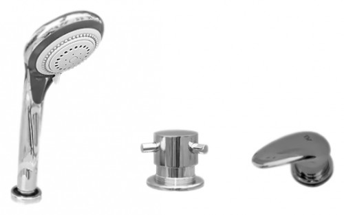 Смеситель на борт ванны Rav Slezak Dunaj D464.5/NP2/570 хром, большая пробка