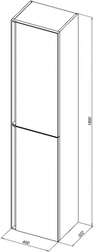 Шкаф пенал Allen Brau Eclipse 2.0 40 1.E1005.WM 2.0 подвесной цвет Белый матовый